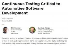 安波福:对汽车软件开发至关重要的持续测试