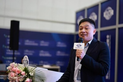 图为中科智云CEO魏宏峰先生演讲画面