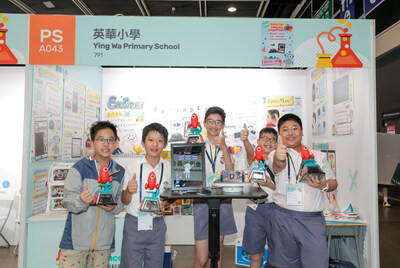 参与香港创科展的同学充满创意，发挥创科精神，图为小学组银奖得主。