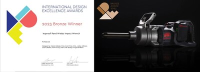 英格索兰W9691锂电冲击扳手在2023年纽约国际设计大会上赢得国际卓越设计奖（IDEA）铜奖