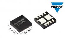 Vishay的新款80 V对称双通道 MOSFET的RDS(ON) 达到业内先进水平，可显著提高功率密度、能效和热性能
