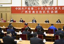 习近平：心往一处想劲往一处使推动中华民族伟大复兴号巨轮乘风破浪扬帆远航 |习近平参加党的二十大广西代表团讨论