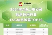 软通动力ESG信披荣获华证最高等级 成功入围TOP10