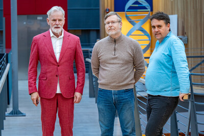 Kari Stefansson, Gunnar Palsson and Bjarni V. Halldorsson, scientists at deCODE genetics and authors on the paper, Complete recombination of the human-genome, published today in Nature. Kari Stefansson, Gunnar Palsson and Bjarni V. Halldorsson, scientists at deCODE genetics and authors on the paper, Complete recombination of the human-genome, published today in Nature.