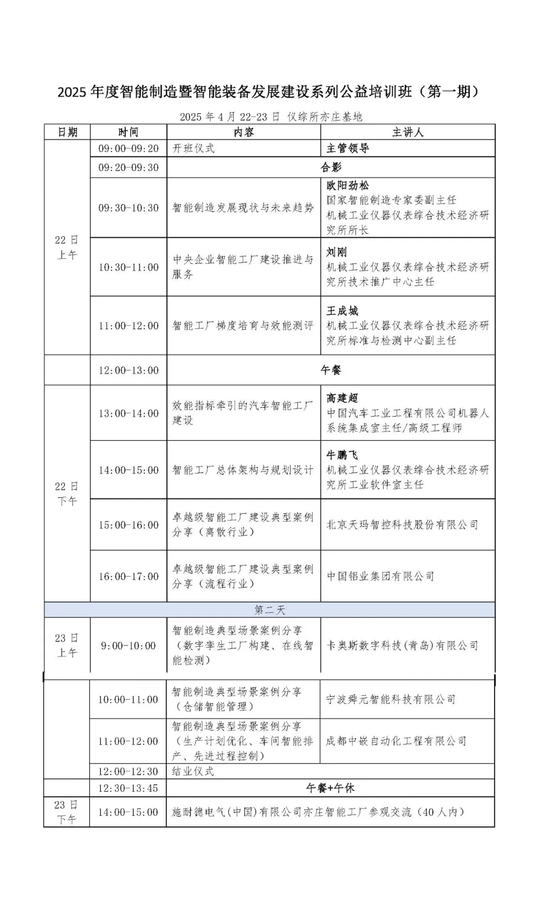 关于举办2025年度智能制造暨智能装备发展建设系列公益培训班（第一期）的通知