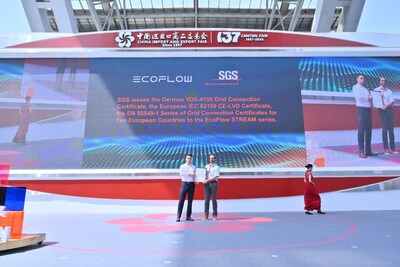 正浩EcoFlow产品获SGS颁发德国及欧洲多国证书 正浩EcoFlow产品获SGS颁发德国及欧洲多国证书