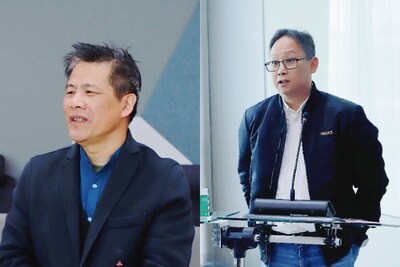 双方高管发言（左：公牛集团蔡映峰先生、右：TÜV南德陈灏漩先生）