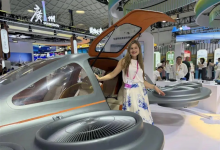 湖北造“电鹰飞车”空降消博会，“飞碟”造型科幻感十足成热门打卡点