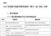 2025年度数字化转型典型案例（“数字三品”方向）名单公布