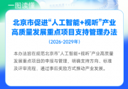 《北京市促进“人工智能+视听” 产业高质量发展重点项目支持管理办法（2026-2029年）》政策解读