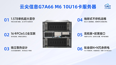 云尖信息G7A66 M6 10U16卡服务器 云尖信息G7A66 M6 10U16卡服务器