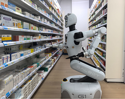 老百姓大药房上海徐汇区虹漕路店银河通用机器人 Galbot 执行订单分拣 老百姓大药房上海徐汇区虹漕路店银河通用机器人 Galbot 执行订单分拣