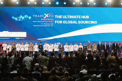 Government officials and industry representatives attend the opening ceremony of the 41st Trade Expo Indonesia (TEI) 2026 in Jakarta, Indonesia, on 14 October 2026. Government officials and industry representatives attend the opening ceremony of the 41st Trade Expo Indonesia (TEI) 2026 in Jakarta, Indonesia, on 14 October 2026.